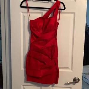 Red cocktail dress